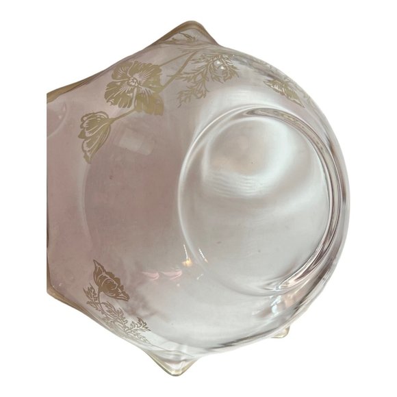 Silver City glass Silver overlay poppy floral ruffle rim 1940s Flanders bowls‎ - Picture 6 of 10